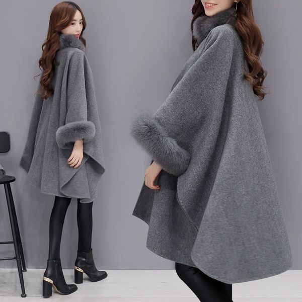 women's wool & blends mazefeng 2021 women winter womens cloak big fur collar plus size coats female long jackets parka outerwear, Black
women's wool & blends mazefeng 2021 women winter womens cloak big fur collar plus size coats female long jackets parka outerwear, Black