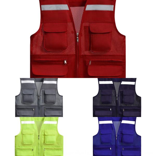 mesh breathable vest reflective clothing multi-pocket construction vest building reflective clothing printable, Black;white
mesh breathable vest reflective clothing multi-pocket construction vest building reflective clothing printable, Black;white