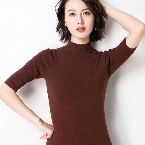 gejasainyu2020new spring women sweaters short sleeve turtleneck cashmere sweater women knitted pullover sweter summer, White;black
gejasainyu2020new spring women sweaters short sleeve turtleneck cashmere sweater women knitted pullover sweter summer, White;black