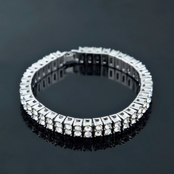 3 colors men iced out 2 row rhinestones bracelet men bling tennis chain hiphop punk bracelets, Golden;silver
3 colors men iced out 2 row rhinestones bracelet men bling tennis chain hiphop punk bracelets, Golden;silver