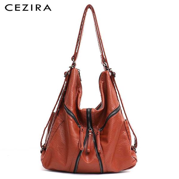 cezira large washed pu women backpack girls functional school bag fashion vegan leather shoulder bags female casual zip knapsack
cezira large washed pu women backpack girls functional school bag fashion vegan leather shoulder bags female casual zip knapsack