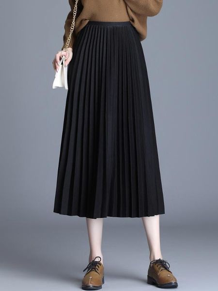 2020 atumn women elegant pleated skirt high waist women mid-long skirt female ladies midi black saia
2020 atumn women elegant pleated skirt high waist women mid-long skirt female ladies midi black saia