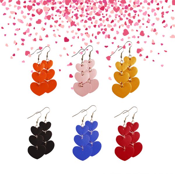 valentine's day jewelry and earrings love 3-layer peach heart leather pu earrings female couple accessories earring, Silver
valentine's day jewelry and earrings love 3-layer peach heart leather pu earrings female couple accessories earring, Silver