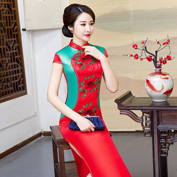 ethnic clothing plus size -6xl slim embroidery flower high slit long dress chinese banquet classic handmade button qipao, Red
ethnic clothing plus size -6xl slim embroidery flower high slit long dress chinese banquet classic handmade button qipao, Red