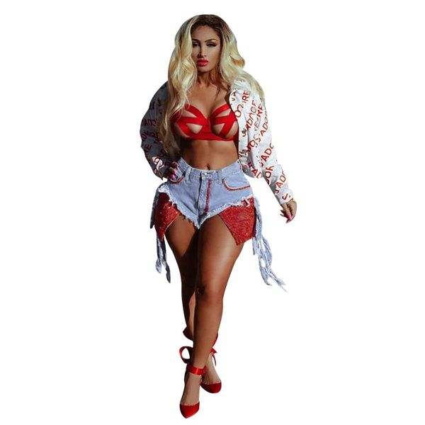 women's jeans summer womens denim shorts button high waist sequins tassel patchwork classic evening party, Blue
women's jeans summer womens denim shorts button high waist sequins tassel patchwork classic evening party, Blue