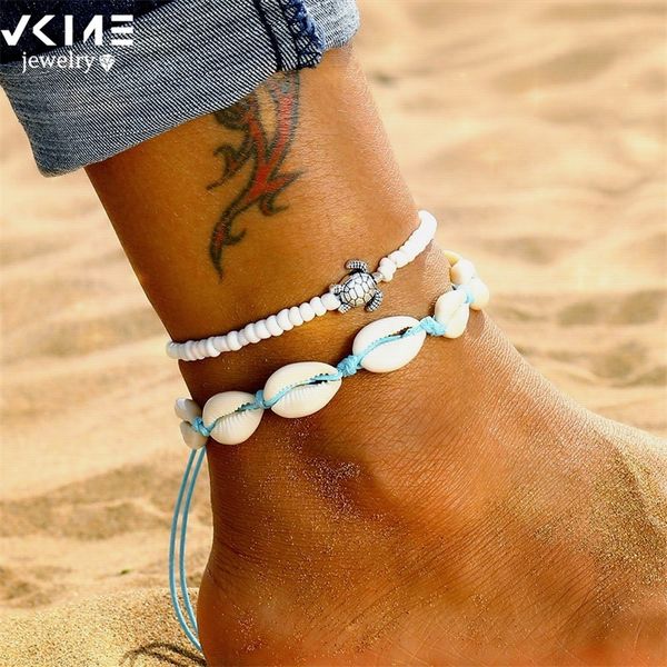 vkme beach shell beads anklets for women bohemian multi layer bracelet anklet fashion blue charm beach 2020 jewelry wholesale t200714, Red;blue
vkme beach shell beads anklets for women bohemian multi layer bracelet anklet fashion blue charm beach 2020 jewelry wholesale t200714, Red;blue