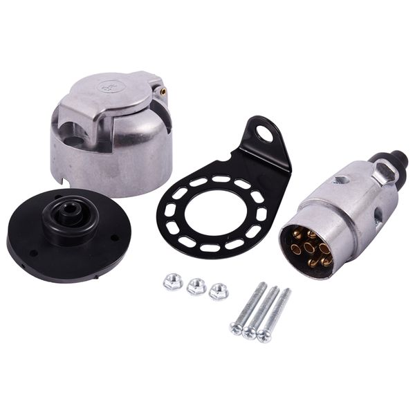 12v 7 way rv truck trailer metal plug adapter with plug kit for european standard rv trailer accessories
12v 7 way rv truck trailer metal plug adapter with plug kit for european standard rv trailer accessories