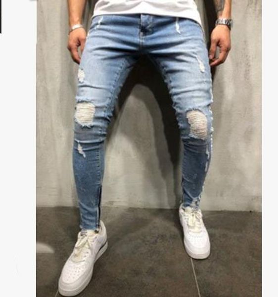 mens skinny jeans casual slim biker jeans denim knee hole hiphop ripped pants washed fashion 2qc6, Blue
mens skinny jeans casual slim biker jeans denim knee hole hiphop ripped pants washed fashion 2qc6, Blue