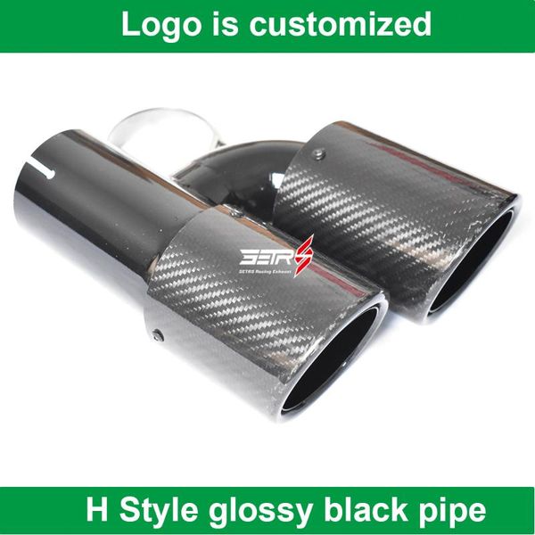 1pc glossy black car exhaust pipe dual carbon fiber stainless steel universal auto exhaust tip muffler tip with ak logo
1pc glossy black car exhaust pipe dual carbon fiber stainless steel universal auto exhaust tip muffler tip with ak logo