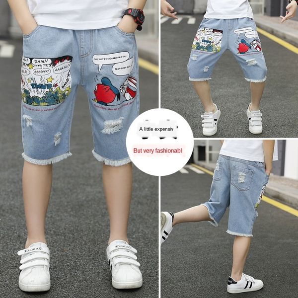 boys' summer 2020 new short boys' capri and jeans and jeans pants loose pants 15 years old, Blue
boys' summer 2020 new short boys' capri and jeans and jeans pants loose pants 15 years old, Blue