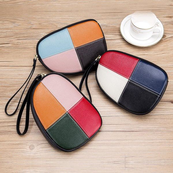 the new color contrast clutch bag ladies fashion soft leather personality hand bag small casual high-end small change bag wholesale 2062
the new color contrast clutch bag ladies fashion soft leather personality hand bag small casual high-end small change bag wholesale 2062