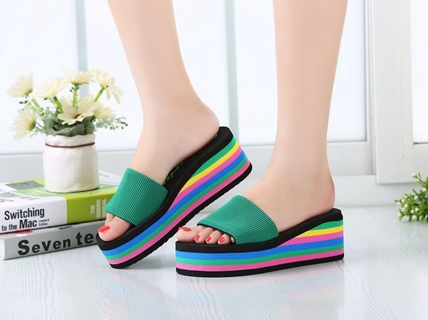 nice quality rainbow summer non-slip sandals female slippers for women flip-flop sandals platform indoor flip flops slippers sandals, Black
nice quality rainbow summer non-slip sandals female slippers for women flip-flop sandals platform indoor flip flops slippers sandals, Black