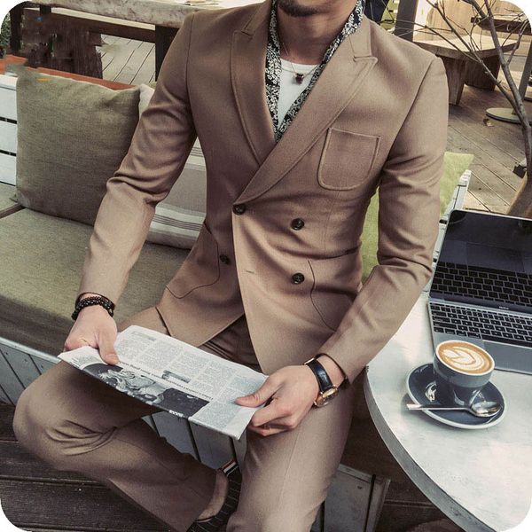 brown double-breasted suit mens 2020 wedding suits custom made groom tuxedos slim fit business suit 2 piece set(jacket+pants), White;black
brown double-breasted suit mens 2020 wedding suits custom made groom tuxedos slim fit business suit 2 piece set(jacket+pants), White;black