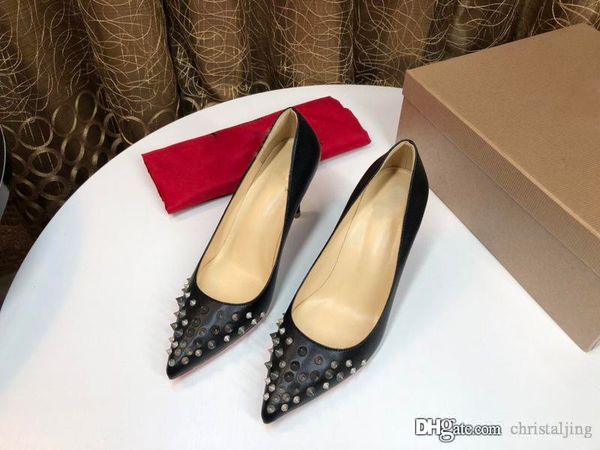 summer women red bottom flat shoes patent leather rivets sandals designer luxury women nail valentine studded wedding high heel shoes, Black
summer women red bottom flat shoes patent leather rivets sandals designer luxury women nail valentine studded wedding high heel shoes, Black