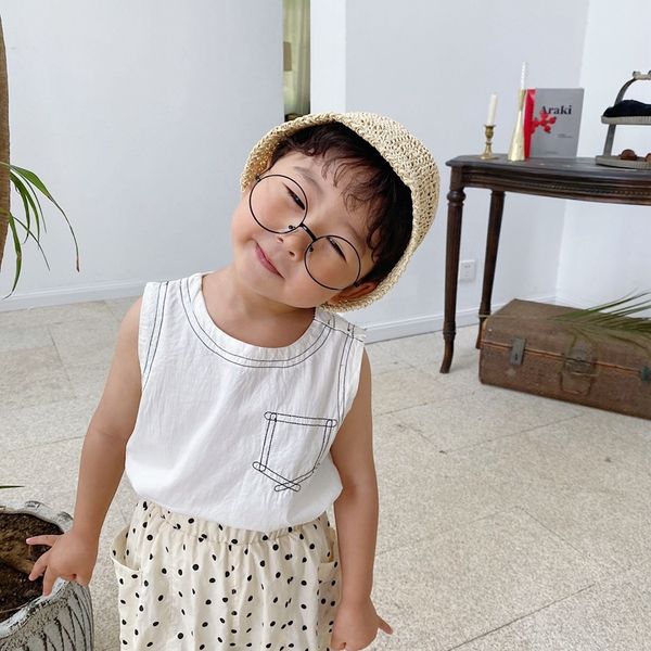 tgg2020 new korean female female vest style cotton embroidered vest for boys and girls, Blue
tgg2020 new korean female female vest style cotton embroidered vest for boys and girls, Blue