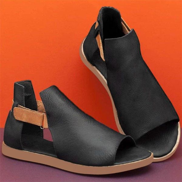 2020 women flat retro sandals summer ladies open toe plus size rome vintage shoes female casual peep toe flat shoes, Black
2020 women flat retro sandals summer ladies open toe plus size rome vintage shoes female casual peep toe flat shoes, Black