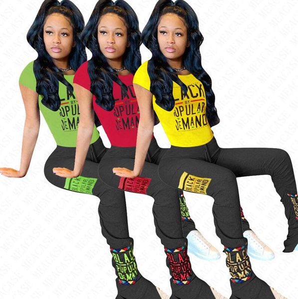 black by popular demand letters tracksuit women designer letters short sleeve t-shirt + legging pants two-piece suit clothing outfits d71608, White
black by popular demand letters tracksuit women designer letters short sleeve t-shirt + legging pants two-piece suit clothing outfits d71608, White