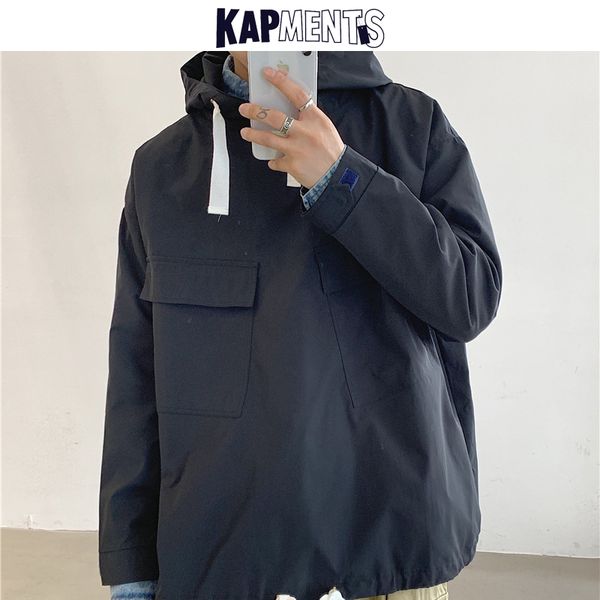 kapments men pockets streetwear hooded windbreaker 2020 male casual japan style solid bomber jackets mens kpop harajuku jackets, Black;brown
kapments men pockets streetwear hooded windbreaker 2020 male casual japan style solid bomber jackets mens kpop harajuku jackets, Black;brown
