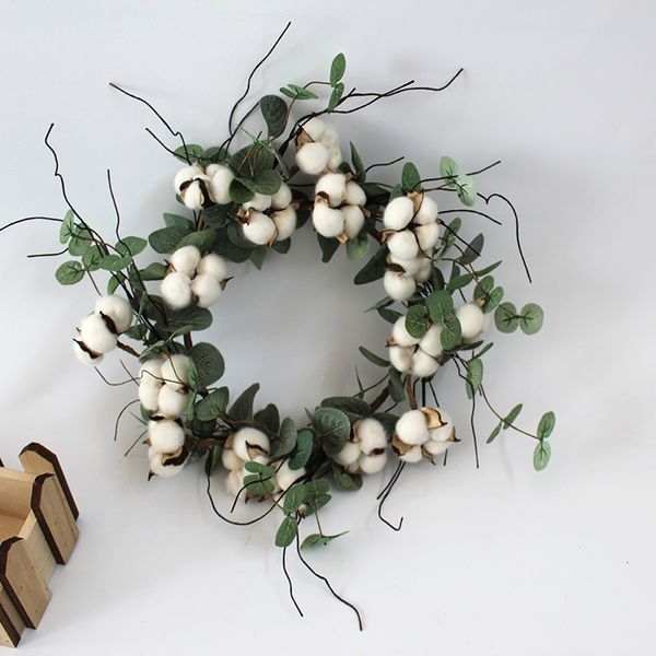 artificial wall decoration cotton bolls wreath house decoration flores artificiais indoor decor home living room floral garland
artificial wall decoration cotton bolls wreath house decoration flores artificiais indoor decor home living room floral garland