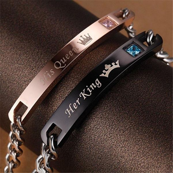 simple stainless steel pair bracelet homme name couple bracelet femme gold handchain fashion jewelry friends birthday gifts, Black
simple stainless steel pair bracelet homme name couple bracelet femme gold handchain fashion jewelry friends birthday gifts, Black