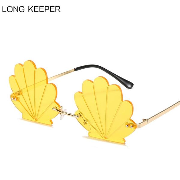 sunglasses longkeeper rimless 2021 women shell shape eyewear metal frameless funny party sun glasses female candy color oculos, White;black
sunglasses longkeeper rimless 2021 women shell shape eyewear metal frameless funny party sun glasses female candy color oculos, White;black