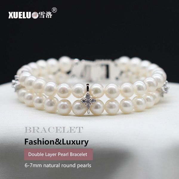 xueluo gorgeous double strands perfect round natural cultured freshwater pearl bracelet for lady, Black
xueluo gorgeous double strands perfect round natural cultured freshwater pearl bracelet for lady, Black
