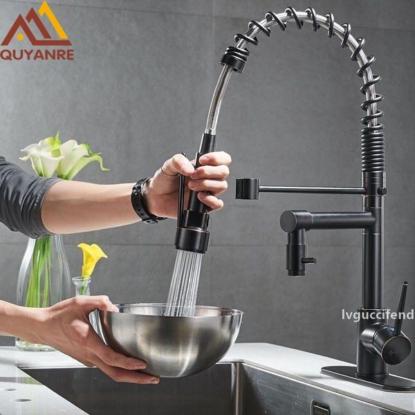 blackend spring kitchen faucet pull out side sprayer dual spout single handle mixer tap sink faucet 360 rotation kitchen faucets t200423
blackend spring kitchen faucet pull out side sprayer dual spout single handle mixer tap sink faucet 360 rotation kitchen faucets t200423