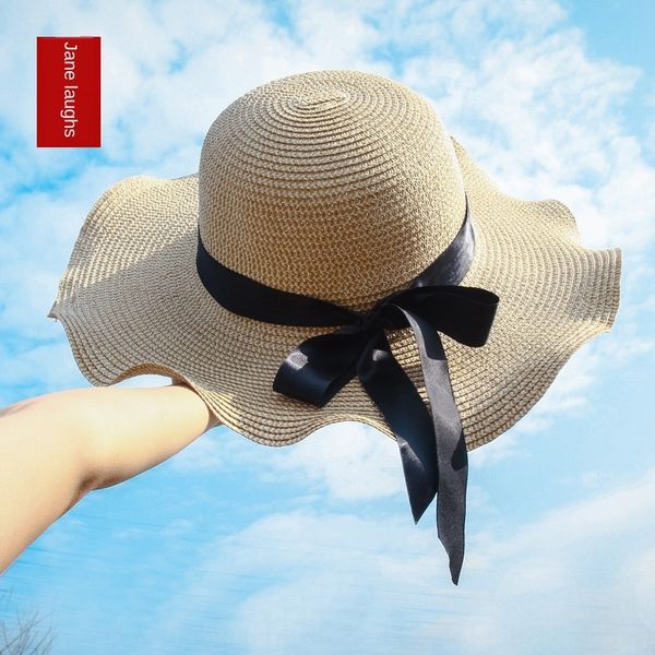 summer straw sunscreen korean style women's straw wooden ear flower wavy edge sun big hat beach sunscreen hat, Blue;gray
summer straw sunscreen korean style women's straw wooden ear flower wavy edge sun big hat beach sunscreen hat, Blue;gray