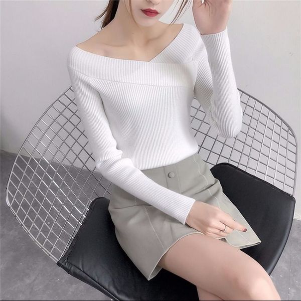 2020 autumn winter new v neck soft sweater women jumper slim elasticity knitted pullover female long sleeve basic knitwear w266, White;black
2020 autumn winter new v neck soft sweater women jumper slim elasticity knitted pullover female long sleeve basic knitwear w266, White;black