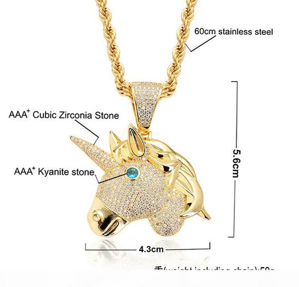 hip hop copper cz cubic zircon ins unicorn pendant necklace gold silver fashion men women personality gift jewelry
hip hop copper cz cubic zircon ins unicorn pendant necklace gold silver fashion men women personality gift jewelry