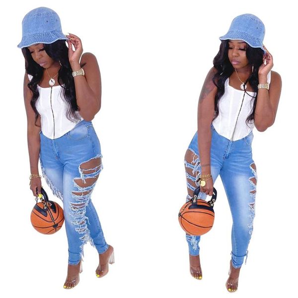 2020 women stretch ripped distressed skinny high waist denim pants shredded jeans trousers slim jeggings denim jeans, Blue
2020 women stretch ripped distressed skinny high waist denim pants shredded jeans trousers slim jeggings denim jeans, Blue