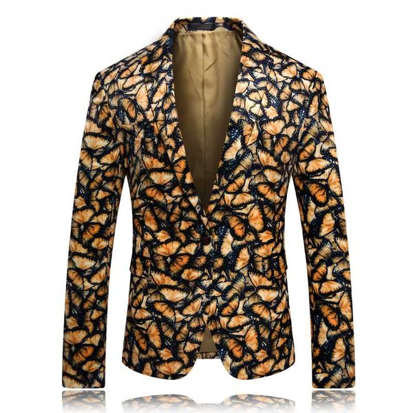 brand new long sleeve slim fit one button blazer fashion yellow butterfly print suit men jackets jacket plus size 5xl, White;black
brand new long sleeve slim fit one button blazer fashion yellow butterfly print suit men jackets jacket plus size 5xl, White;black