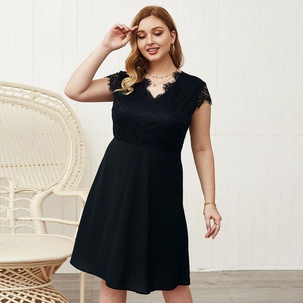 casual dresses doib plus size black v neck lace 2021 summer office lady elegent bobycon dress xl 2xl 3xl 4xl, Black;gray
casual dresses doib plus size black v neck lace 2021 summer office lady elegent bobycon dress xl 2xl 3xl 4xl, Black;gray