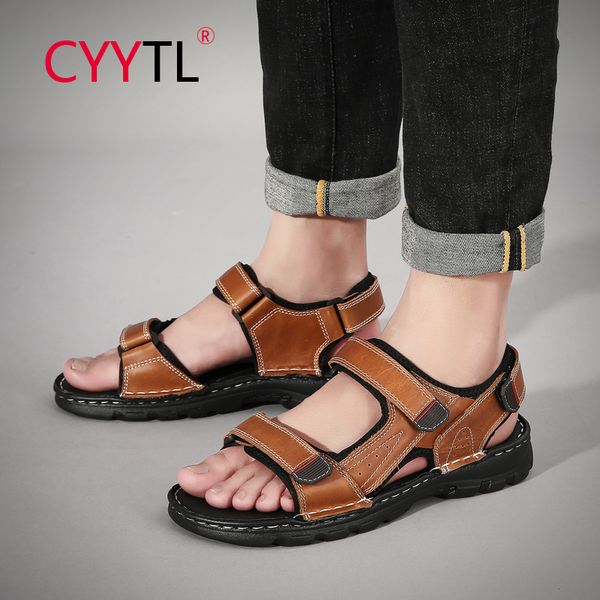 cyytl new men's summer fashion non-slip wear-resisting sandals genuine leather beach shoes breathable hiking sandals plus size, Black
cyytl new men's summer fashion non-slip wear-resisting sandals genuine leather beach shoes breathable hiking sandals plus size, Black