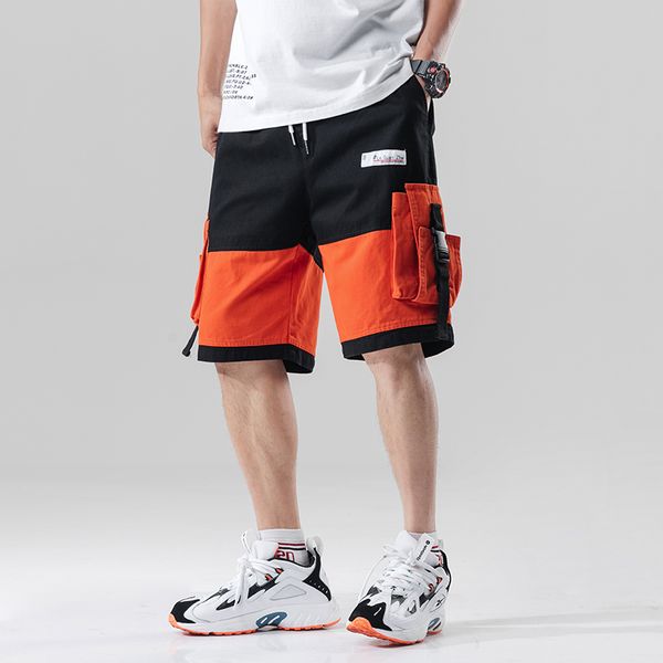 men's shorts drawstring multi-pocket cargo loose large size 2021 summer cotton comfortable male streetwear, White;black
men's shorts drawstring multi-pocket cargo loose large size 2021 summer cotton comfortable male streetwear, White;black