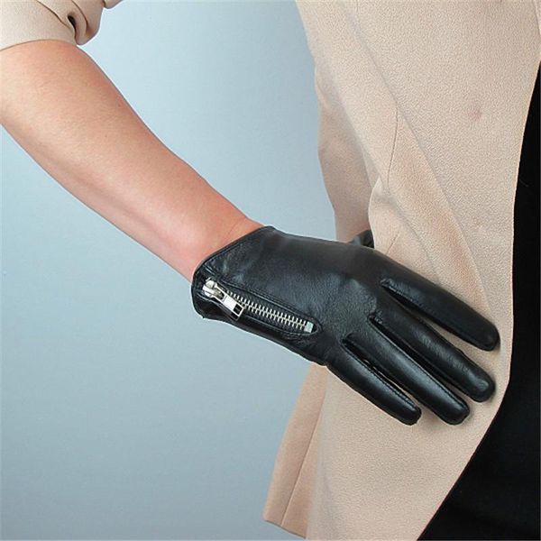 2019 latest genuine leather gloves female short sheepskin gloves fashion simple zipper decoration woman' leather ns23, Blue;gray
2019 latest genuine leather gloves female short sheepskin gloves fashion simple zipper decoration woman' leather ns23, Blue;gray
