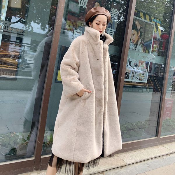 2020 winter new sheep shearling coat mid-length casual loose thick warm faux fur coat elegant temperament lamb wool, Black
2020 winter new sheep shearling coat mid-length casual loose thick warm faux fur coat elegant temperament lamb wool, Black
