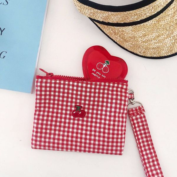 cherry red plaid cotton fabric string zipper handbag women girls sweet zipper should bags card holder large capacity make up bag case
cherry red plaid cotton fabric string zipper handbag women girls sweet zipper should bags card holder large capacity make up bag case