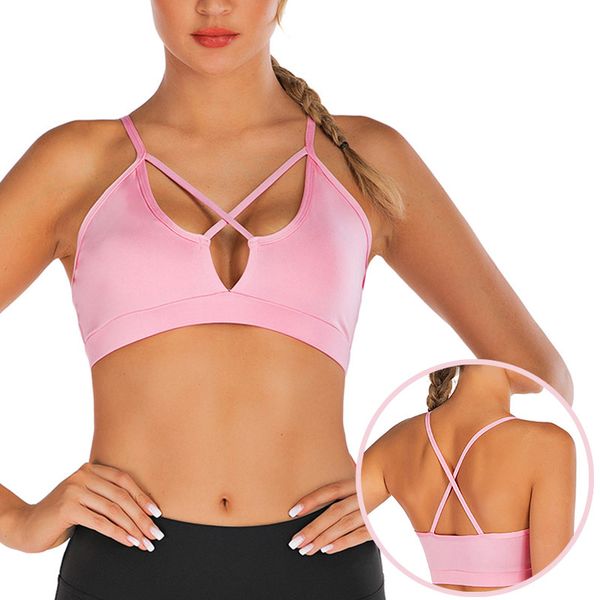 gym clothing womens yoga sports running bra bandage cross crop vest stretch bras with removable pads als88, White;black
gym clothing womens yoga sports running bra bandage cross crop vest stretch bras with removable pads als88, White;black