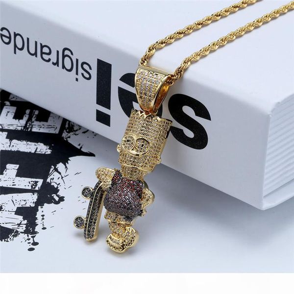 hiphop cartoon character pendant necklaces for men 2018 fashion hiphop jewelry gold plated cubic zirconia hip hop accessories, Silver
hiphop cartoon character pendant necklaces for men 2018 fashion hiphop jewelry gold plated cubic zirconia hip hop accessories, Silver