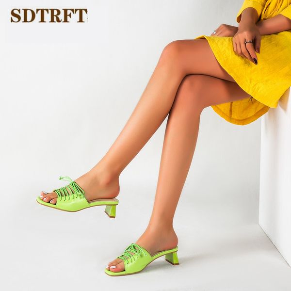 sdtrft summer lace up sandals women slippers ladies slides outside 5cm med square heel shoes flip flops pumps femme pantoufles, Black
sdtrft summer lace up sandals women slippers ladies slides outside 5cm med square heel shoes flip flops pumps femme pantoufles, Black