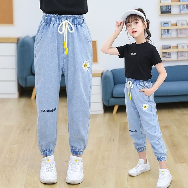 v6mfg girls daisies tencel jeans ninth ankle-length anti anti-mosquito jeans new fashion children's pants medium and large children, Blue
v6mfg girls daisies tencel jeans ninth ankle-length anti anti-mosquito jeans new fashion children's pants medium and large children, Blue