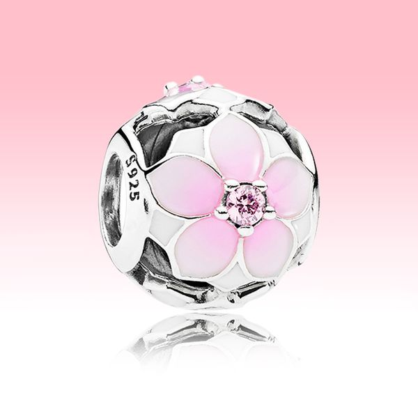 openwork pink magnolia flower charm with original box for pandora 925 sterling silver beads bangle bracelet making charms, Bronze;silver
openwork pink magnolia flower charm with original box for pandora 925 sterling silver beads bangle bracelet making charms, Bronze;silver