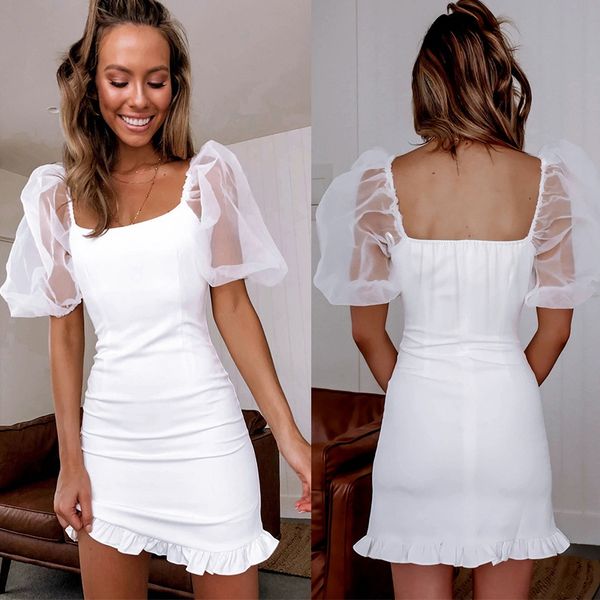 летняя женщина off-the-плечи платье backless puff sleeve net марлевой лоскутная party slim fit hip платье, White
летняя женщина off-the-плечи платье backless puff sleeve net марлевой лоскутная party slim fit hip платье, White