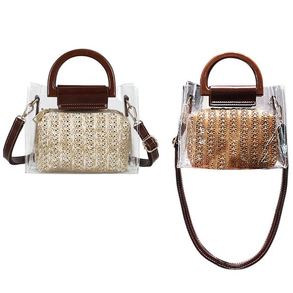transparent bag summer straw messenger bag two-piece female transparent handbag shoulder
transparent bag summer straw messenger bag two-piece female transparent handbag shoulder