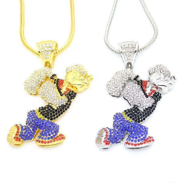bling bling iced out chain large size cartoon movie crystal pendant hip hop necklace statement jewelry 36inch franco chain n634, Silver
bling bling iced out chain large size cartoon movie crystal pendant hip hop necklace statement jewelry 36inch franco chain n634, Silver