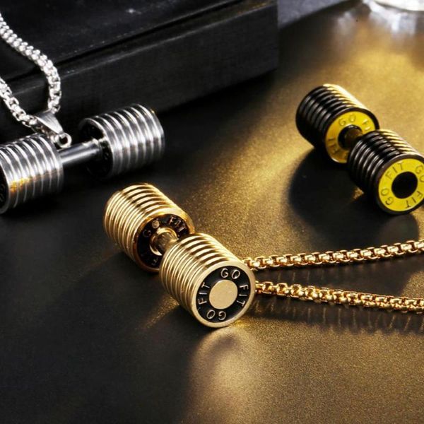 2020 western sports pendant necklace stylish dumbbell pendant necklace fashion stainless steel jewelry, Silver
2020 western sports pendant necklace stylish dumbbell pendant necklace fashion stainless steel jewelry, Silver