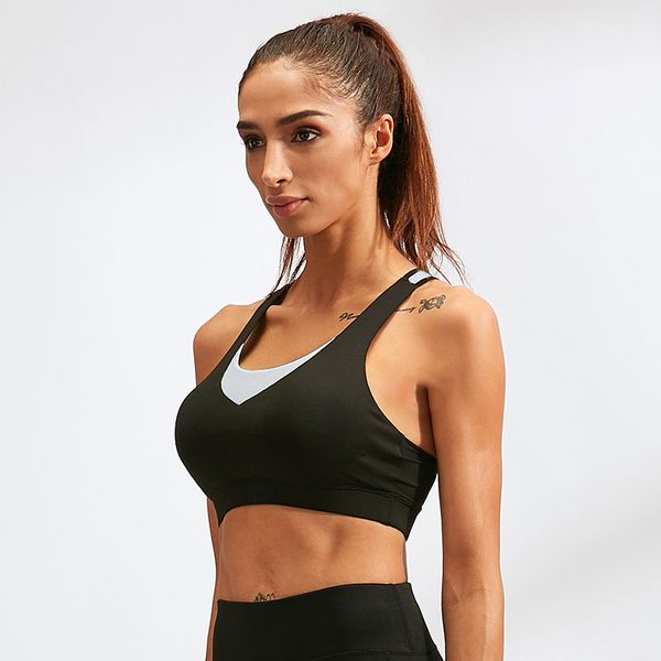 quick dry women sports bras breathable women running workout bra fitness gym patchwork sport padded sports bras vest, White;black
quick dry women sports bras breathable women running workout bra fitness gym patchwork sport padded sports bras vest, White;black
