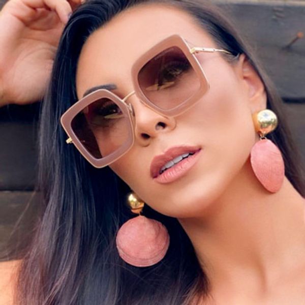 new fashion brand design square oversized sunglasses women vintage gradient glasses wholesale uv400, White;black
new fashion brand design square oversized sunglasses women vintage gradient glasses wholesale uv400, White;black