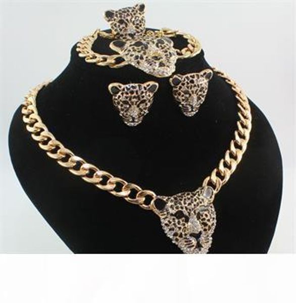 комплекты ювелирных изделий горячего способа 18k позолоченный rhinestone черный эмаль leopard head ожерелье браслет кольцо серьги, Silver
комплекты ювелирных изделий горячего способа 18k позолоченный rhinestone черный эмаль leopard head ожерелье браслет кольцо серьги, Silver